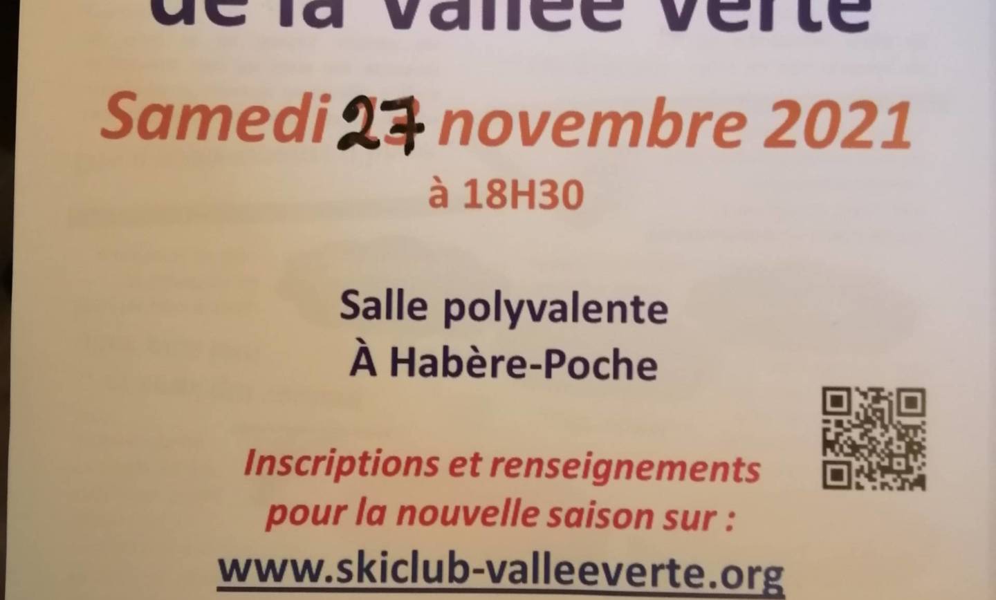 Assemblée Générale Ski Club Vallée Verte