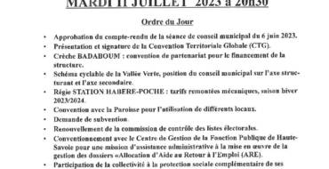 Conseil Municipal 11/07/2023
