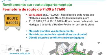 Cœur de village – info fermeture de route