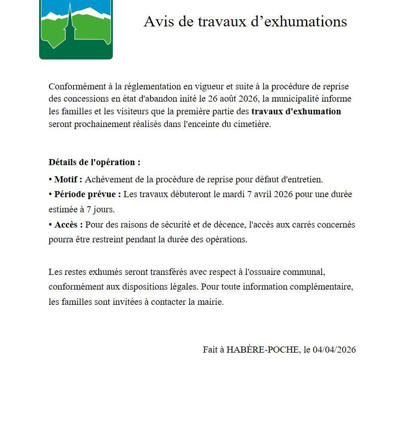 Travaux au cimetière