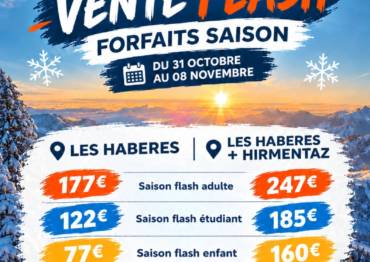 VENTE FLASH FORFAITS SAISON LES HABERES